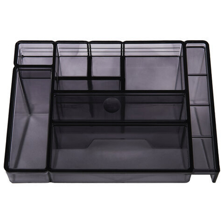 Подставка-органайзер BRAUBERG GRAND OFFICE, 9 отделений, 115х160х105 мм, тонированная серая, 238099, ОР11