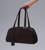 Замшевая сумка DBR 31358 темно-коричневый велюр