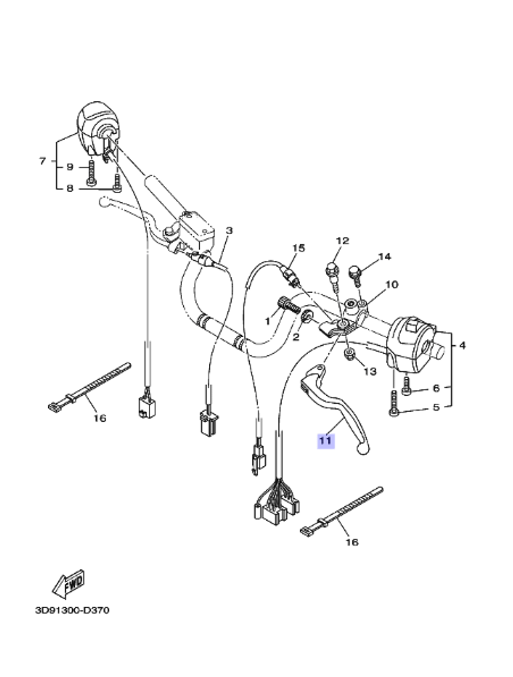 Рычаг сцепления Yamaha YBR125
