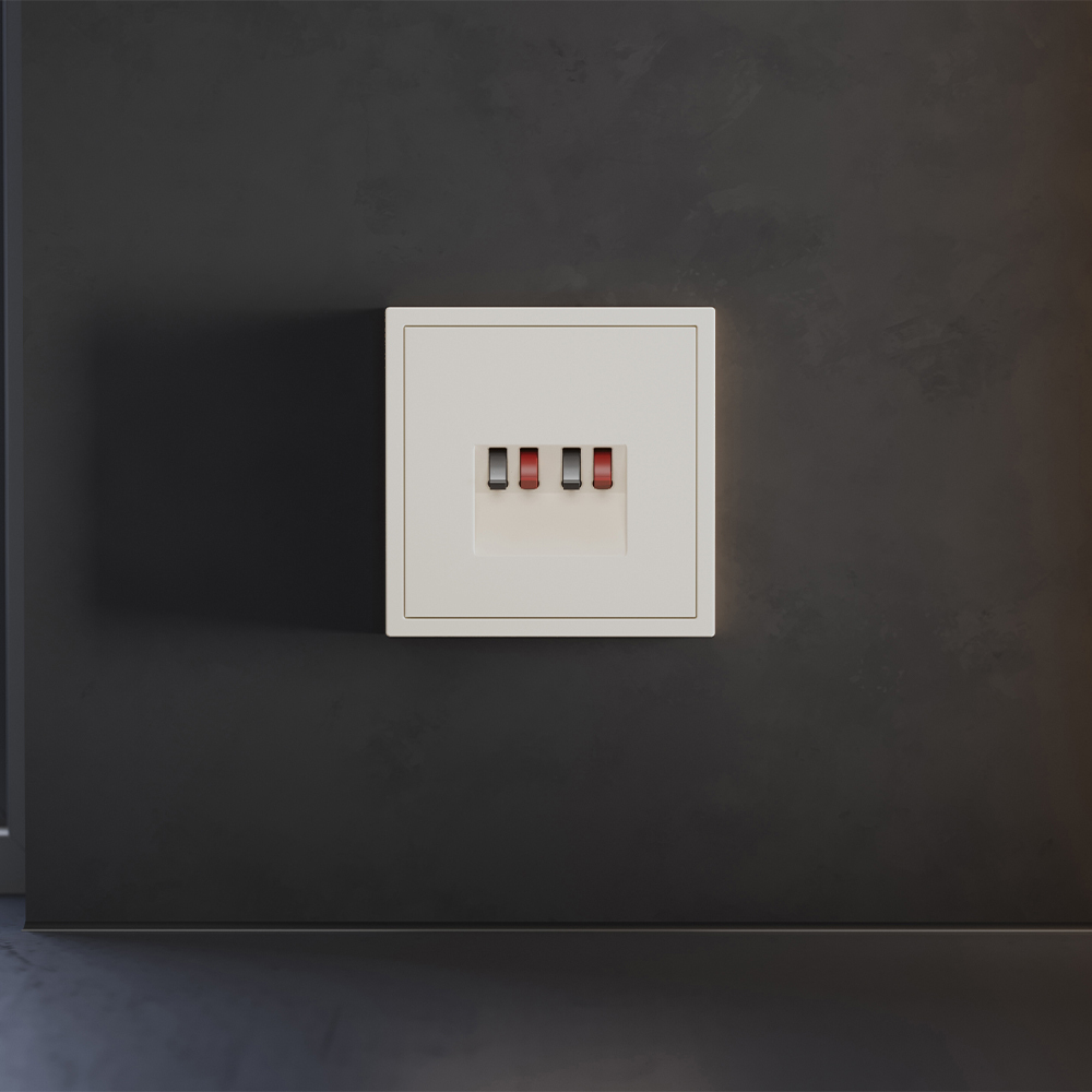 Накладка для розетки акустической 4-местной , S70 (хлопок)