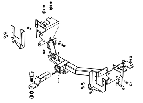 Фаркоп под квадрат для DongFeng Fengon ix7 2023-, Бизон.FA 0710-E