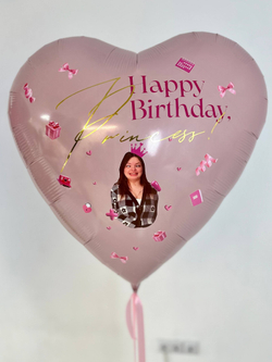 Воздушные шары сердце большое с приколами стикерами на день рождение №3733