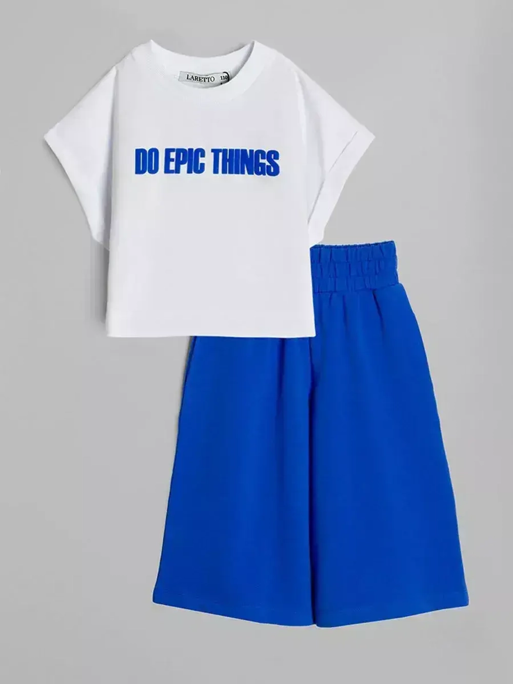 Костюм для девочки на лето с кюлотами