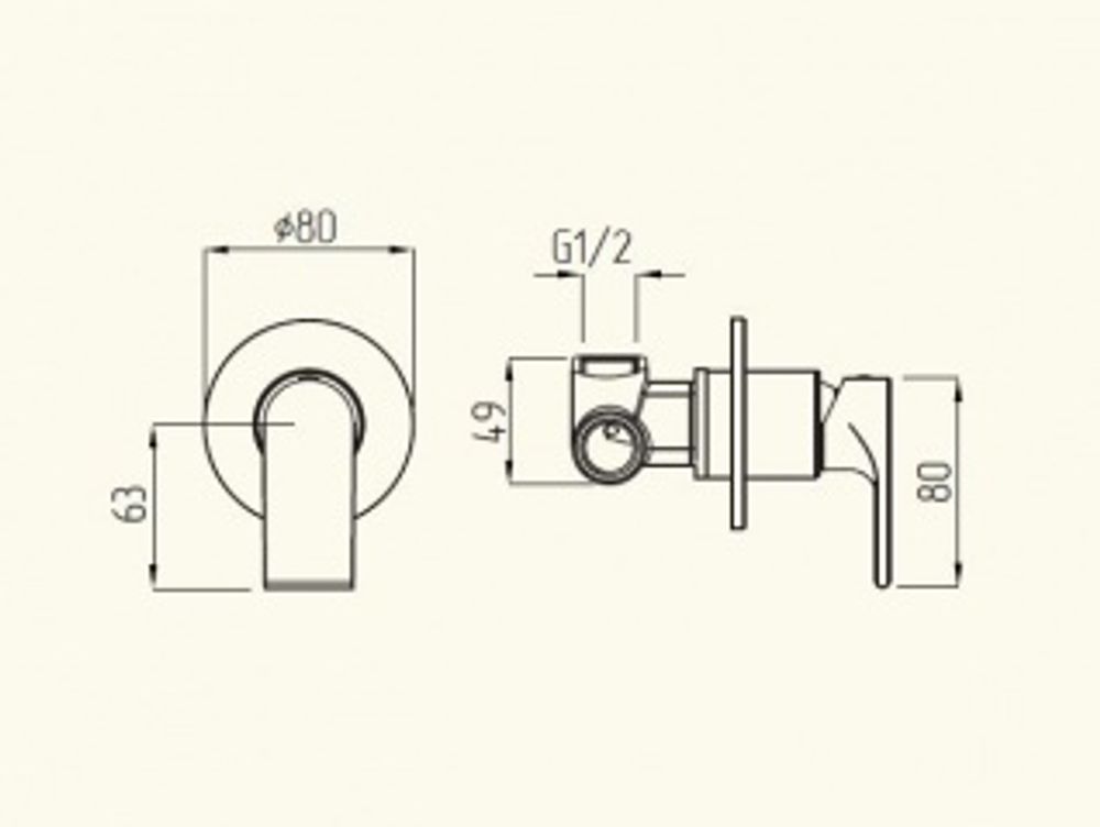 Смеситель Migliore Tenesi 25420 скрытого монтажа, для душа