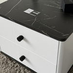 Тумба прикроватная подвесная ROYAL 5302 эко (Мрамор Неро-р.черная)