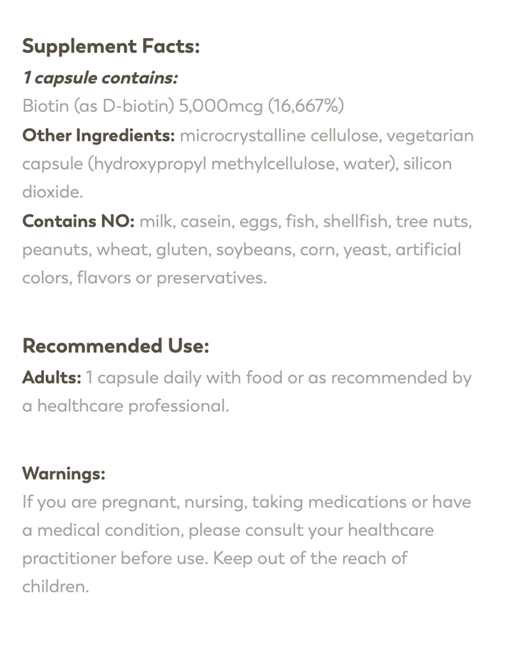 Biotin 5000 mcg 90 capsules