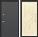 Дверь входная Лабиринт ART Графит 23 - Шампань софт металлическая