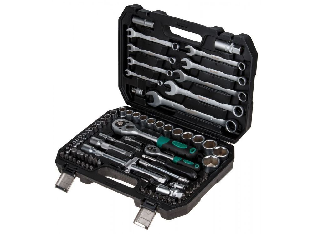 Набор головок и ключей 82 предмета ВОЛАТ (1/4", 1/2", 6 граней )