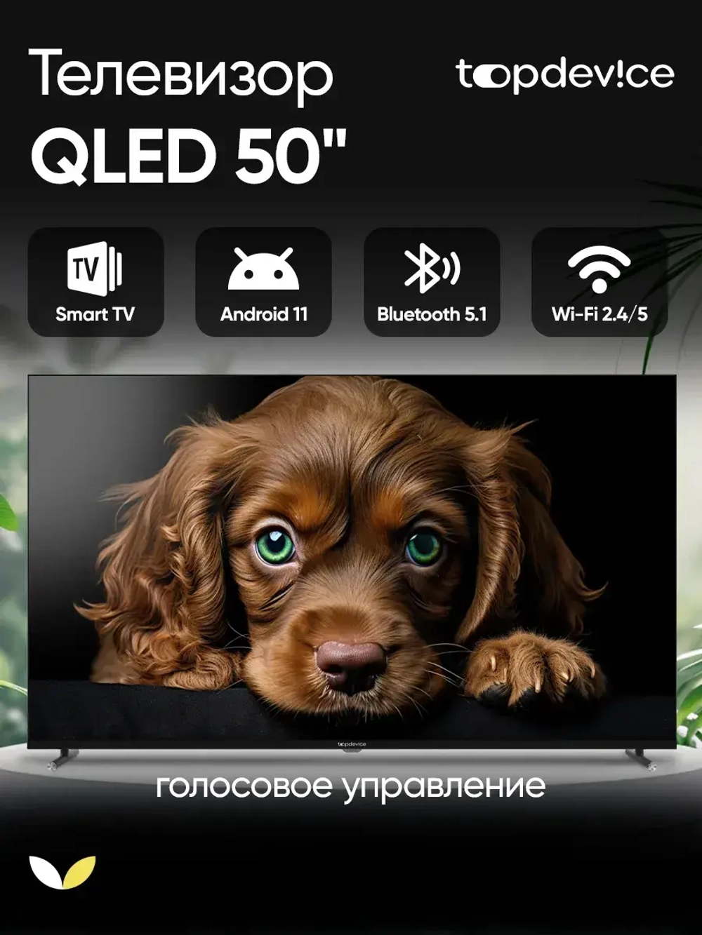 Телевизор TV 50" QLED, 4K UltraHD, Smart TV WildRed