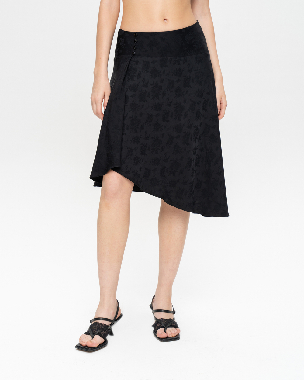 Асимметричная юбка миди из вискозы