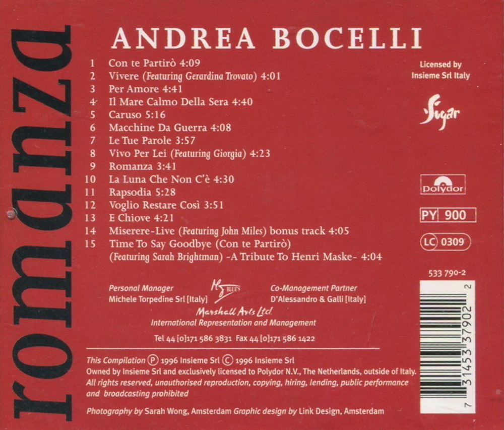 Andrea Bocelli / Romanza (CD)
