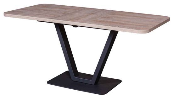 МОДЕРН-8, СТОЛ РАЗДВИЖНОЙ (120+40) ДУБ ЭНДГРЕЙН / опора черная