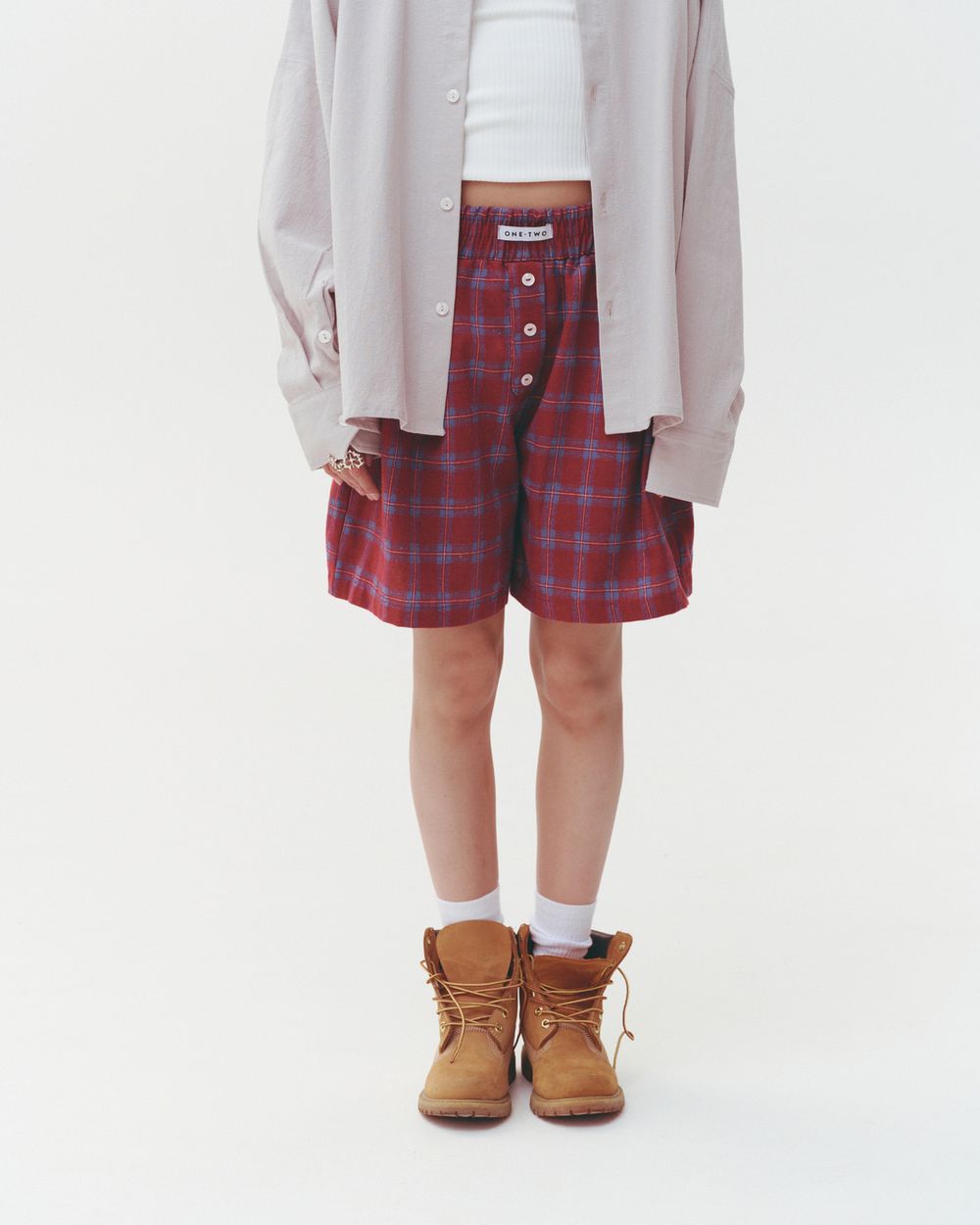 Рубашка One Two Quiet Gray базовая серая