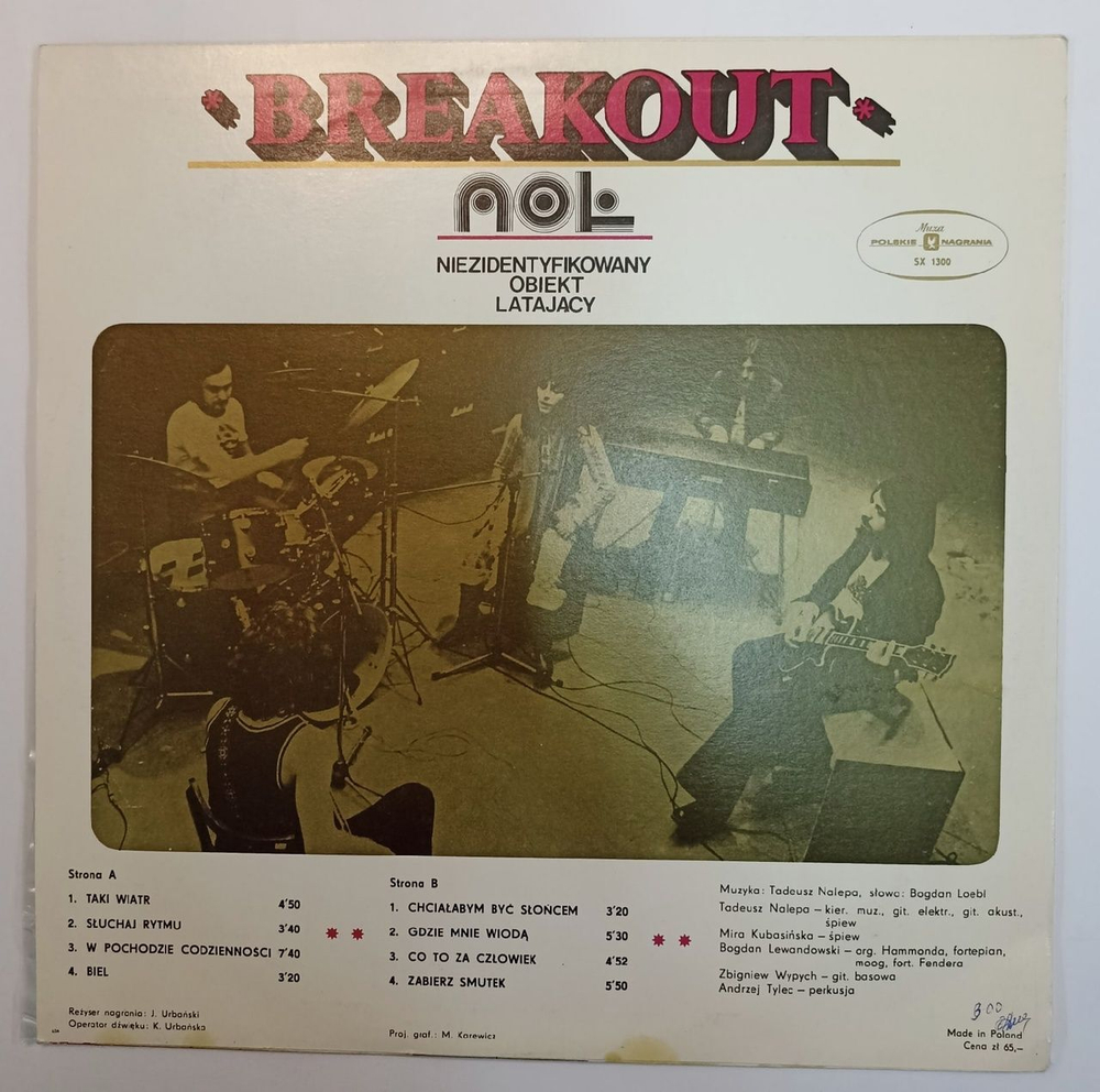 Винтажная виниловая пластинка Breakout NOL (Poland 1976)