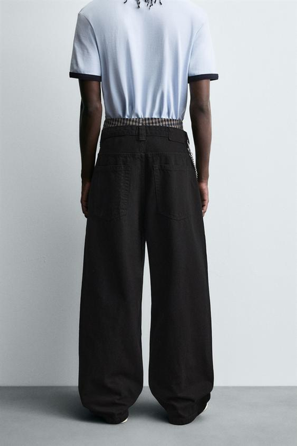 ZARA ДЖИНСЫ BALLOON FIT, ЧЕРНЫЙ