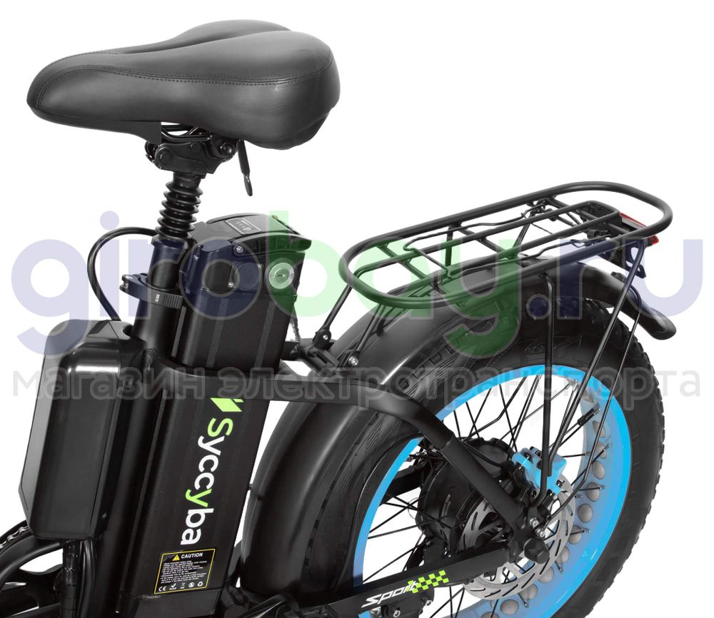 Электровелосипед Syccyba F11 Pro Dual 48V/23Ah (полный привод) - Синий обод фото №12