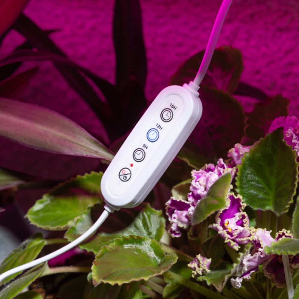 Таймер для светильника ЭРА FITO-LINETIME-2 pin (9/12/15 H)-GR с проводом 1,5 м