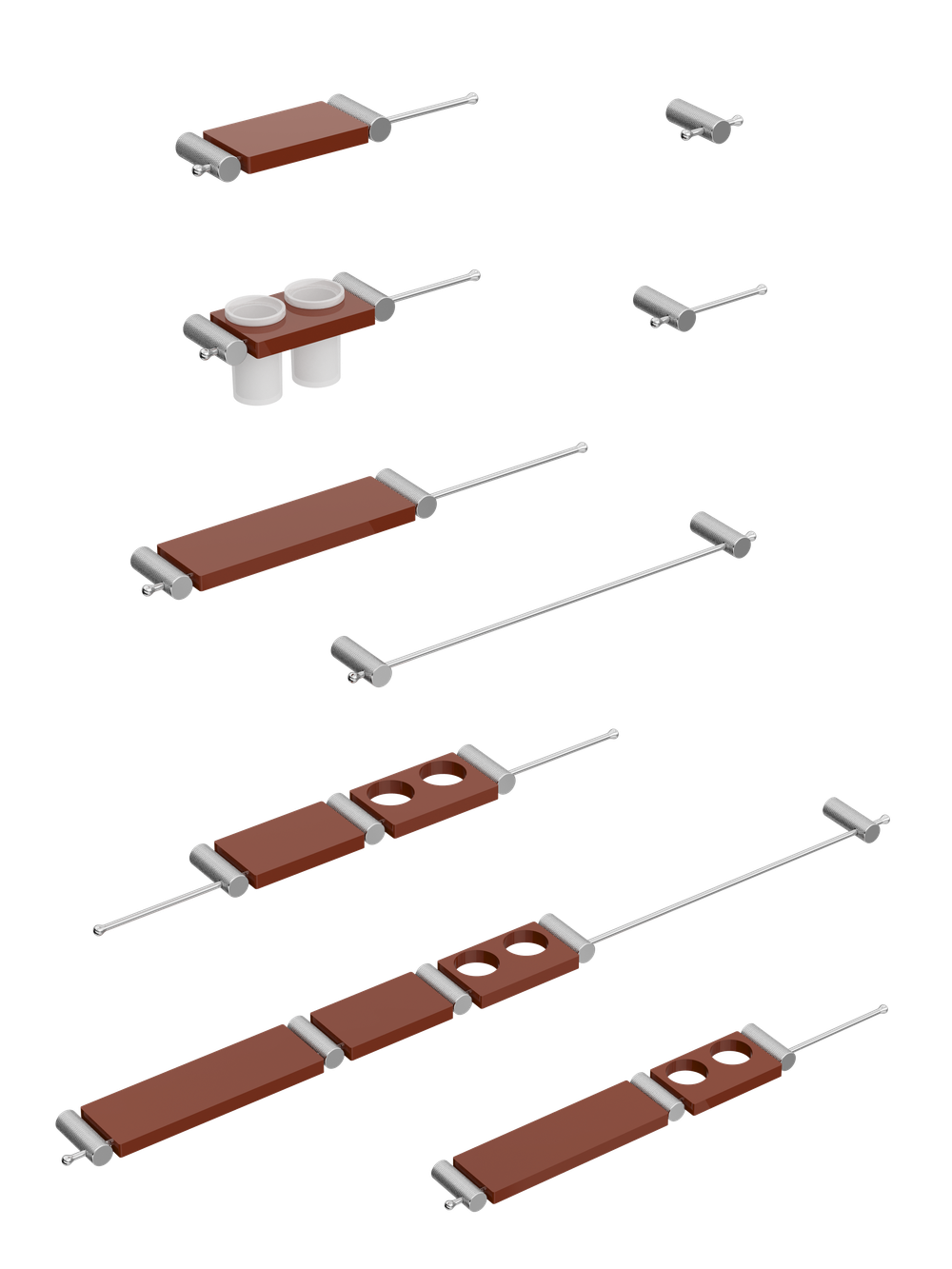 Набор STWORKI Стокгольм S36388CRC трансформер, хром, полки кофейные