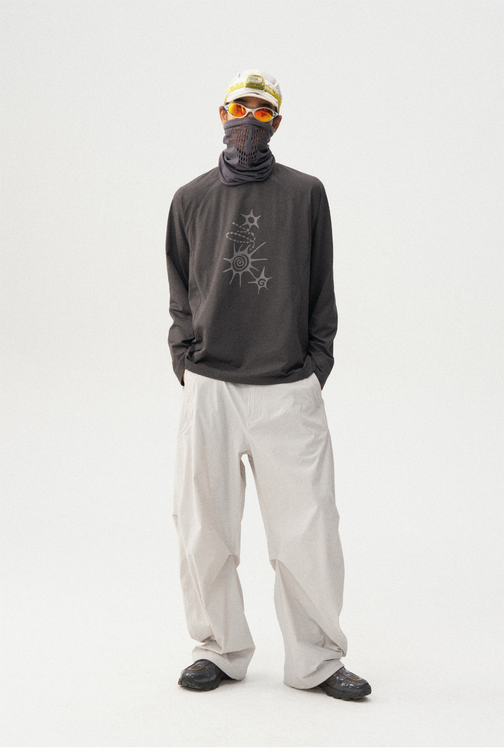 Лонгслив Nothomme Monterest Totem Waffle графит