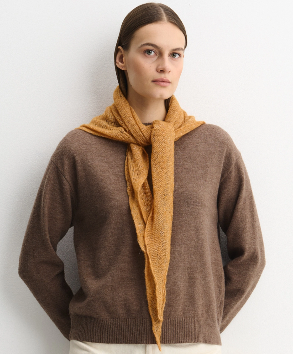 Женская косынка DBR 0567 светлая горчица