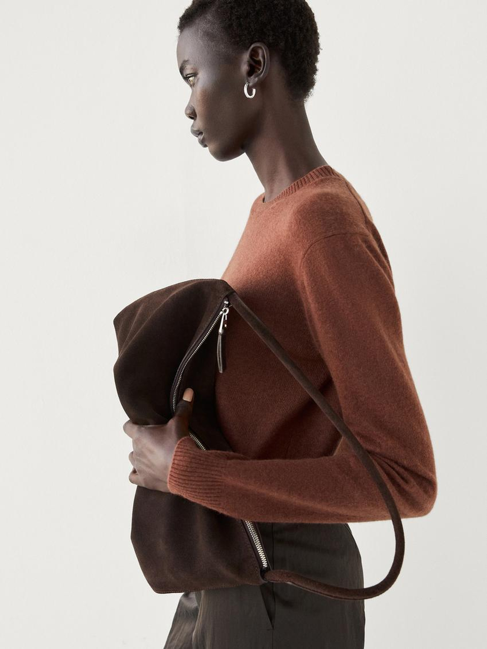 Massimo Dutti Свитер из 100% кашемира, терракотовый