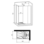 Душевое ограждение KLIMA, 138x85x190, правое, профиль хром, стекло прозрачное, ST-KLIM1308-RTRCR