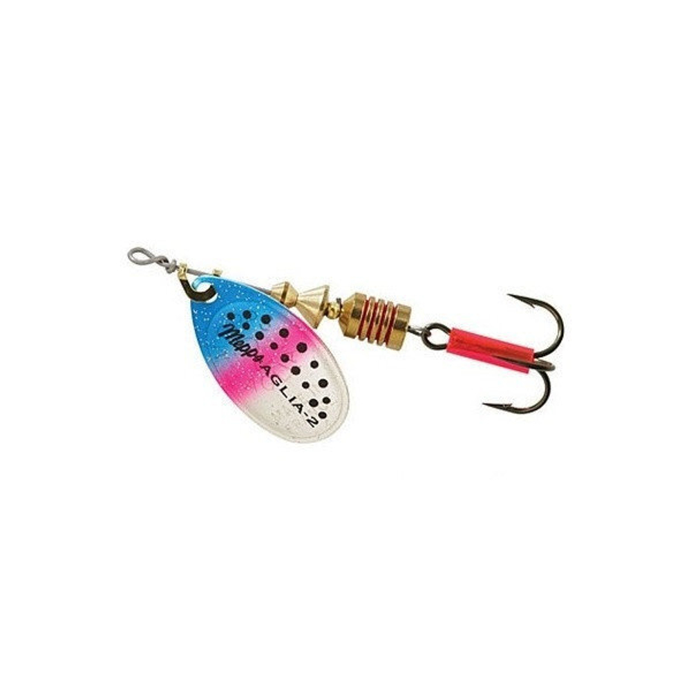 Блесна вращающаяся Mepps AGLIA FLUO, Micropigments Trout, 2, Rainbo