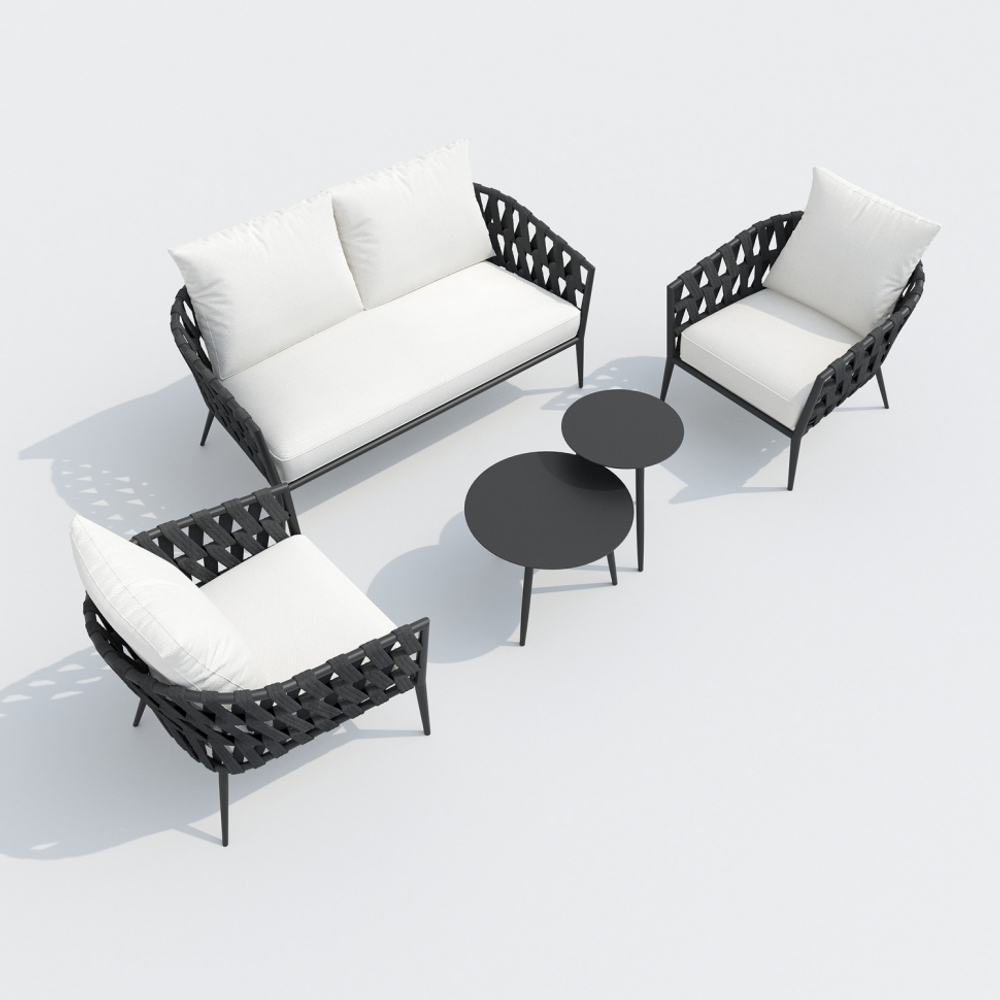 Лаунж зона Ideal Patio ФИАММА белая - каркас карбон