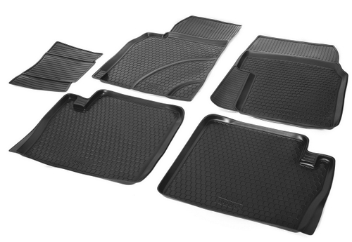 Коврики в салон автомобиля Rival для Chery Tiggo (T11) I FL поколение рестайлинг 2013-2016, полиуретан, без крепежа, 5 частей, 10902001