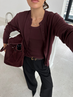 Майка из вискозы с шерстью бордовая