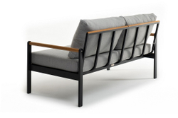 Диван из алюминия MAYA 2-х местный темный графит