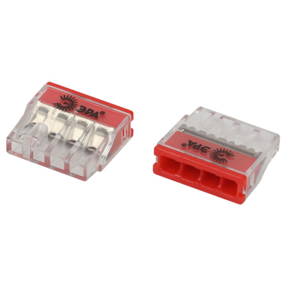 Клемма ЭРА NO-225-359 быстрозажимная 2273-204 компактная 4-проводная 0.2-2.5 мм2 (упаковка 40 шт.) | Клеммы