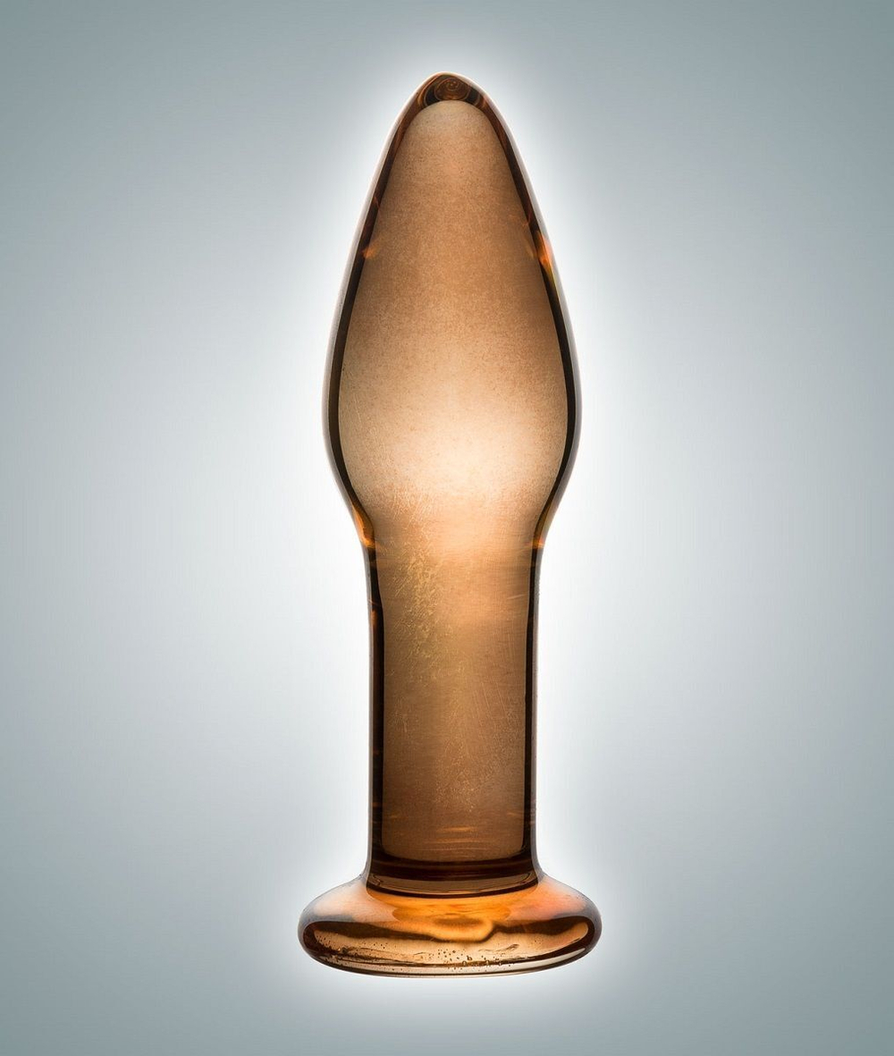 Оранжево-золотистая стеклянная пробка - 10,5 см. (Цвет: оранжевый)