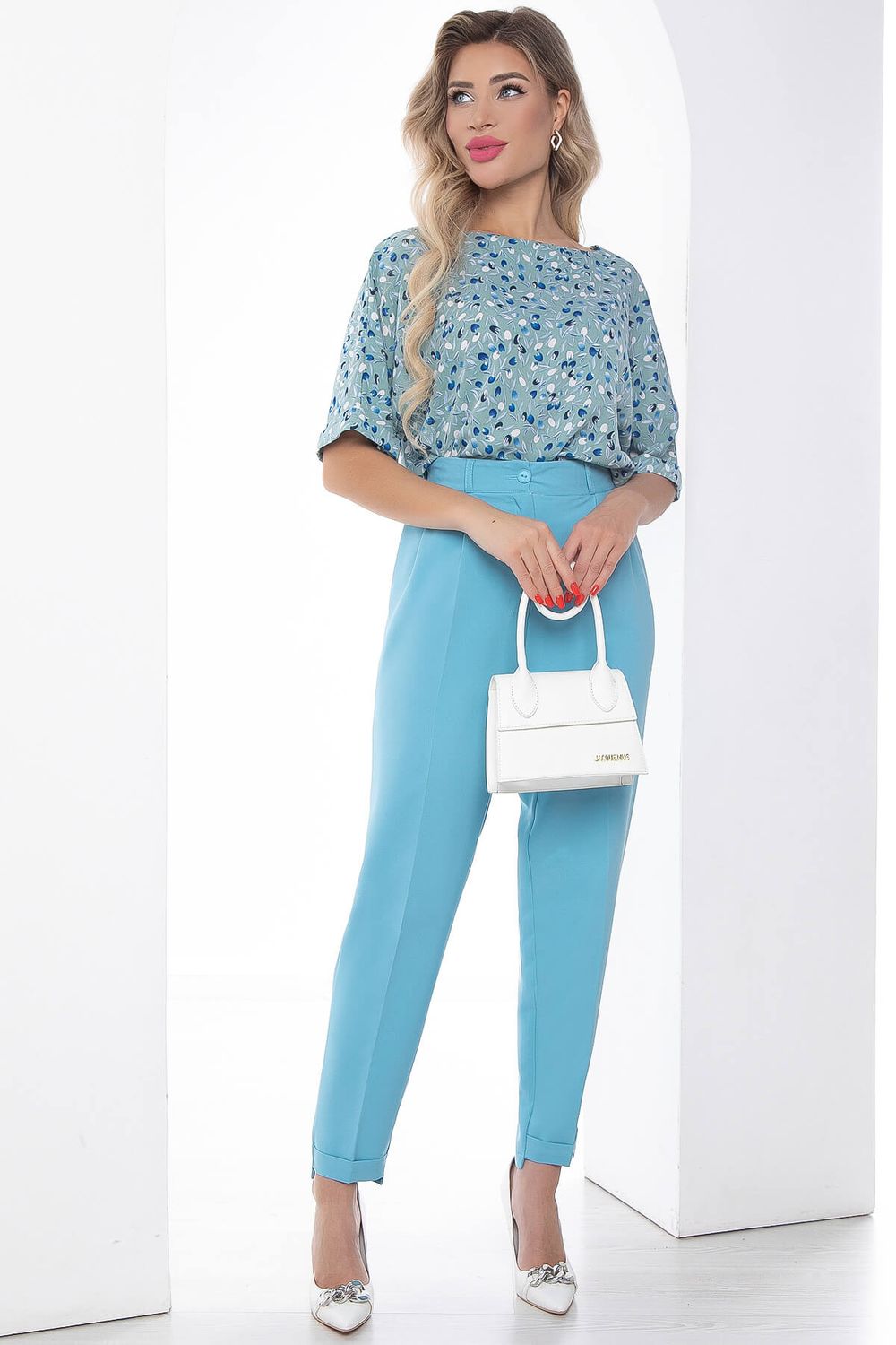 Брюки "Между нами любовь" (голубые) Б9050 LT Collection