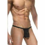 Трусы мужские стринги черные полупрозрачные La Blinque LB15070