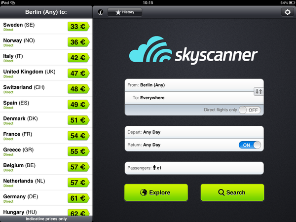 Skyscanner All flights - Лучший сервис для поиска недорогих авиабилетов