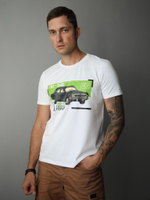 Футболка волга газ Город Горький белая