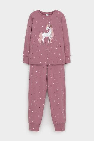 пижама  для девочки  К 1621/пепельная роза,звездочки