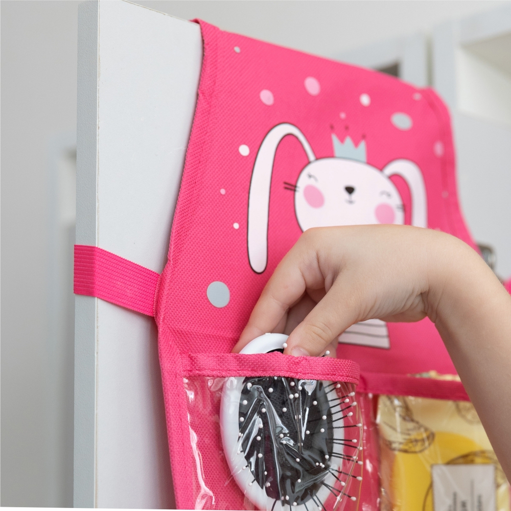 Набор для детского сада: кармашек, коврик, наклейки. Зайка