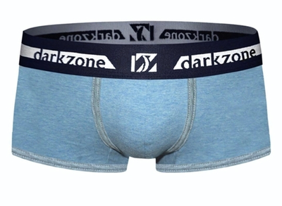 Голубые меланжевые трусы-боксеры (Размер: L) (Цвет: голубой)