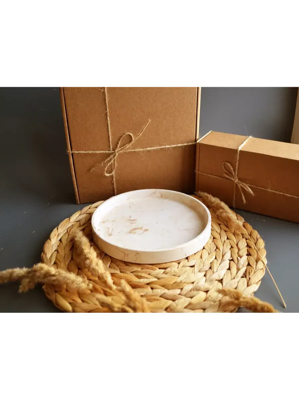 Подставка для диффузора бежевый мрамор