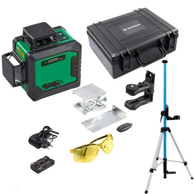 Лазерный уровень INSTRUMAX GL 3-360 Master SET+Штатив-штанга элевационный LP-300  с треногой 3м