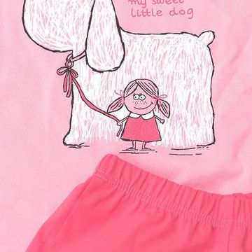 Пижама детская для девочек Cornette Little dog, короткий рукав