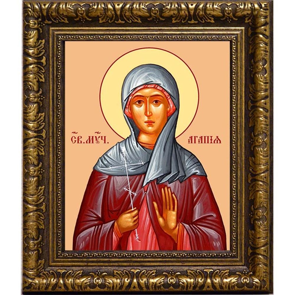 Агапия Аквилейская Святая мученица. Икона на холсте.