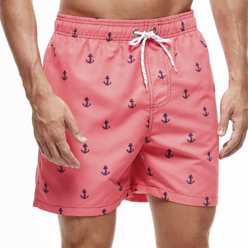 Мужские шорты розовые с принтом Romeo Rossi RR9504-22