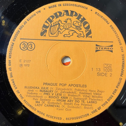 Винтажная виниловая пластинка LP Сборник Чешской Эстрады Prague Pop Apostles (Чехословакия 1973)