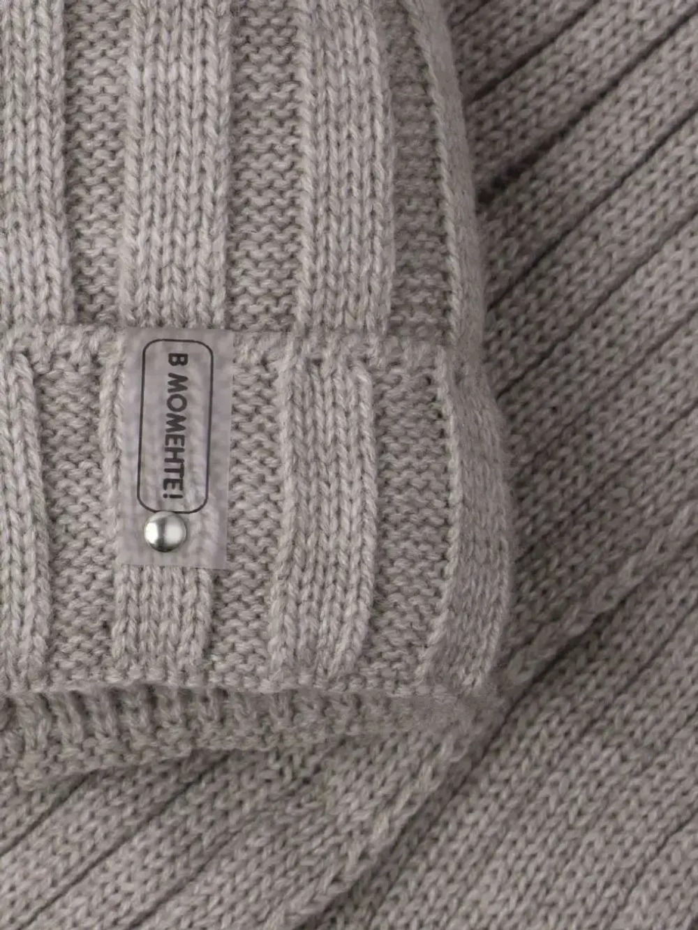 Шапка для девочки с шарфом осенние, бежевые