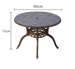 Комплект мебели из литого алюминия стол Палм(100см) + 4 кресла Феникс