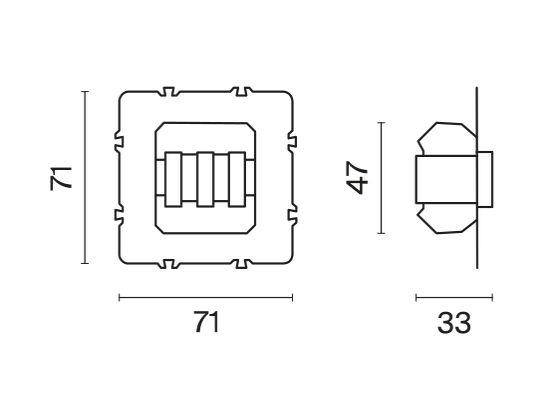 Механизм выключателя трехклавишного 10А, S70