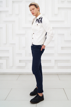 LIGVIANNI Джинсовая куртка Denim Jacket Black-White